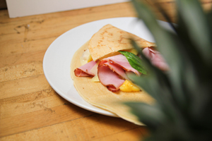 our limited time march special, a delicious Sunset Crepe
