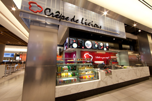 Crepe Delicious outlet in a food court of a mall